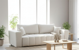 Sofá Cama Lineal Zora – Confort Moderno y Elegancia Beige