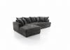 Photo Lary Max Corner Sofa | Corduroy Chaise Longue with Viscoelastic Mattress