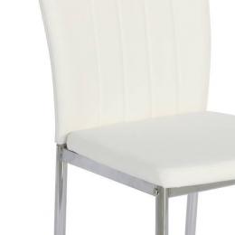 SILLA MOD. ALANA PU BLANCO/PATA CROMO SE SIRVE EN CAJAS DE 6 UDS