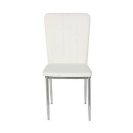 SILLA MOD. ALANA PU BLANCO/PATA CROMO SE SIRVE EN CAJAS DE 6 UDS