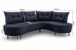CORNER SOFA ABIBI Black