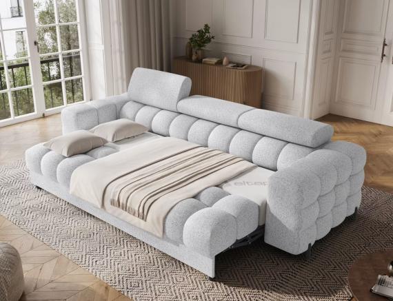 Foto Sofá cama - gris claro - 260 cm - Festello