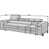 Foto Sofá cama - gris claro - 260 cm - Festello
