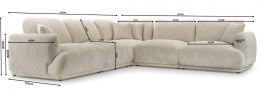 Sofá modular - 285x285 beige CHACCO