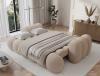 Foto Sofá cama 256 cm - beige - tela pana - COTONN