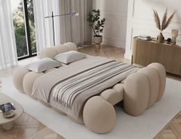 Sofá cama 256 cm - beige - tela pana - COTONN