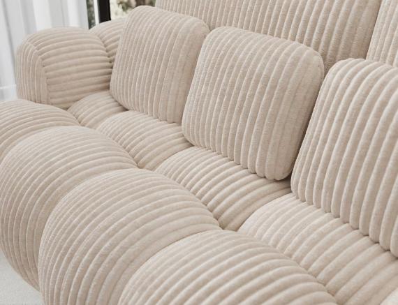 Foto Sofá cama 256 cm - beige - tela pana - COTONN
