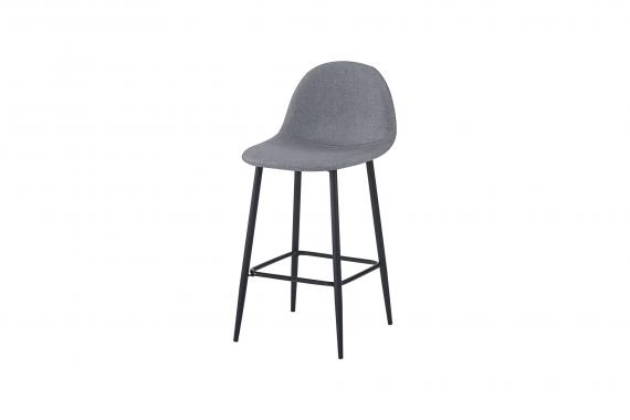 Photo PACK OF 2 JAMES STOOLS STEEL GREY 65 CM