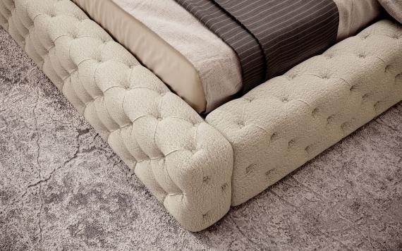 Foto Cama con somier metálico, sistema elevador de gas y arcón de almacenamiento PRINCCE Beige