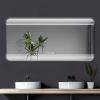Foto Espejo de baño LED 90x50 cm con Bluetooth, antivaho y reloj digital – espejo retroiluminado táctil moderno