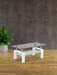 MESA CENTRO TAPA CRISTAL MOD.SAMA BLANCO