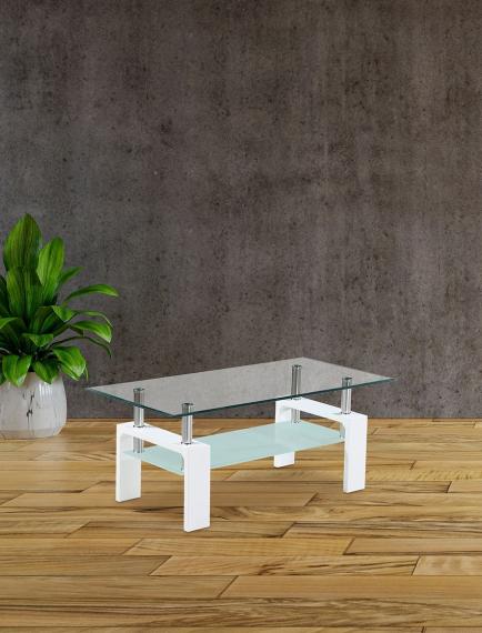 Foto MESA CENTRO TAPA CRISTAL MOD.SAMA BLANCO