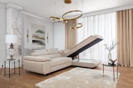 Sofa bed with storage 272 cm x 203 cm Anto Beige