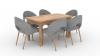 Photo Extendable dining table set - 140/180 - 6 chairs - gray - RODOS 82L