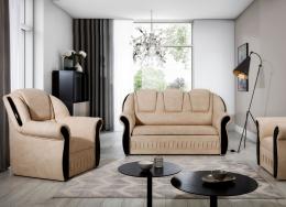 Set de salón hogar 3 ( Sofa cama )+1+1 Beige/Marron OFERTA - LORD