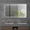 Photo Rectangular Mirror with Integrated LED Lighting and Anti-Fog Function