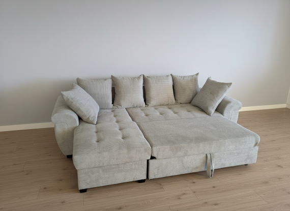Photo Porto L Sofa Bed with Chaise Longue – Modern Style, Luxury Comfort, and Reversible Versatility