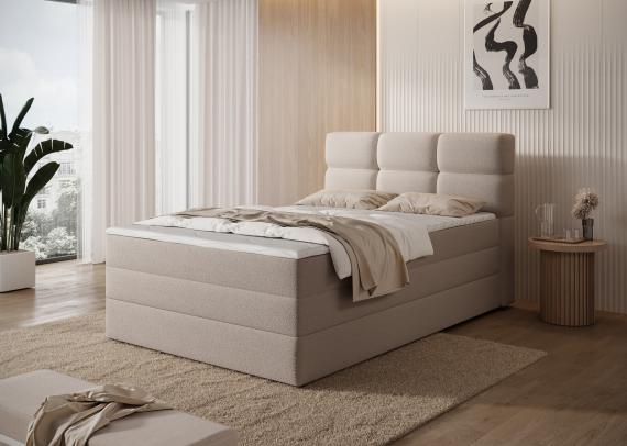 Photo Cama continental beige oscuro - KASPED