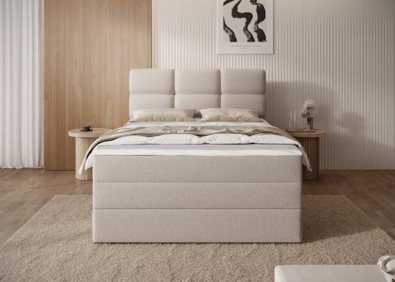 Photo Cama continental beige oscuro - KASPED