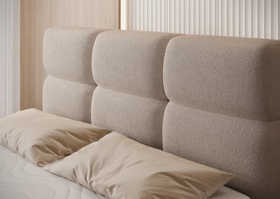 Photo Cama continental beige oscuro - KASPED