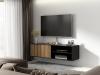 Photo TV cabinet | Television cabinet | Wall-mounted 150 cm - MEORATI, matte black-oak