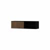 Photo TV cabinet | Television cabinet | Wall-mounted 150 cm - MEORATI, matte black-oak