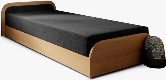 Foto Cama infantil PARYS 90x200 + arcon, gris oscuro