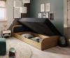 Foto Cama infantil PARYS 90x200 + arcon, gris oscuro