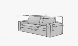 CONJUNTO 3+1+PUFS: SOFÁ CAMA TRES PLAZAS I SILLON PUFS LAZARO VERDE