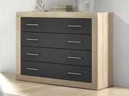 COMODA 4 CAJONES MOD.LARA CAMBRIA-GRAFITO