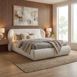 Cama con luces LED crema - COCO