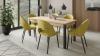 Foto CONJUNTO MESA DE COMEDOR EXTENSIBLE 140/180 6 SILLAS RODOS 82 ROBLE/MOSTAZA