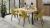 Extendable dining table set - 140/180 - 6 olive chairs - RODOS 82BS