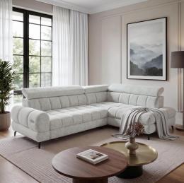 Corner Sofa with Electric Sliding Seat Cream – Vento