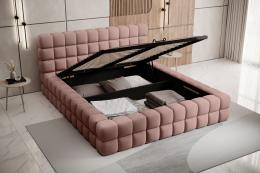 CAMA TAPIZADA CON ARCÓN DIZZLE ROSA
