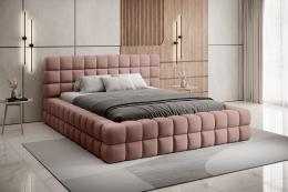 CAMA TAPIZADA CON ARCÓN DIZZLE ROSA