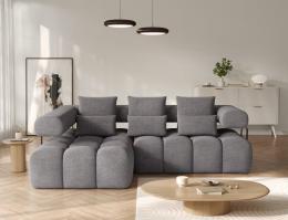 Sofá Rinconera con Asiento Extensible Eléctrico – Levvi | Tela Gris