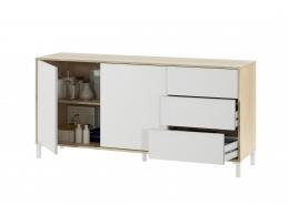 APARADOR 2 PUERTAS + 3 CAJONES REF: 016623F URBAN PLUS ROBLE CANADIAN/BLANCO ARTIK
