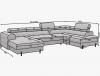 Photo SOFÁ CAMA - DOS ARCÓNES - GRIS - 355X202 -  FERARIA NUEVO 2025