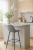 PACK OF 2 JAMES STOOLS STEEL GREY 76 CM