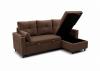 Photo 2-SOFA PACK - 3-Seater Reversible Chaise Longue Sofa Bed with Storage, brown - COSTA LUX €100 OFF