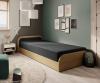 Foto Cama infantil PARYS 90x200 + arcon, gris oscuro
