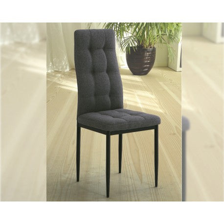 Photo Pack of 6 Zuni Upholstered Chairs – Gray and Black