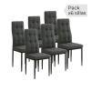 Photo Pack of 6 Zuni Upholstered Chairs – Gray and Black