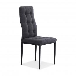 Pack of 6 Zuni Upholstered Chairs – Gray and Black
