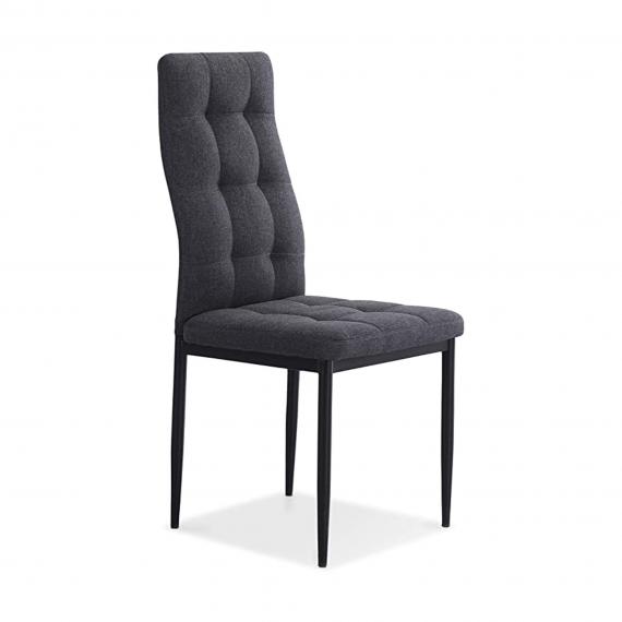 Photo Pack of 6 Zuni Upholstered Chairs – Gray and Black