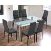 Photo Pack of 6 Zuni Upholstered Chairs – Gray and Black