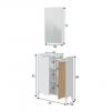 Photo Entryway unit 2 drawers + mirror 77x91x24 cm REF: 0E6748A - TEMPUS