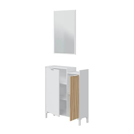 Photo Entryway unit 2 drawers + mirror 77x91x24 cm REF: 0E6748A - TEMPUS