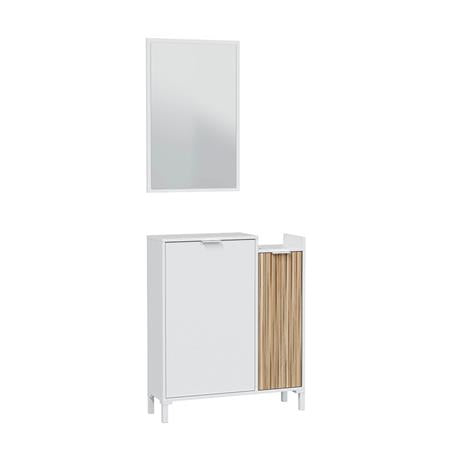 Photo Entryway unit 2 drawers + mirror 77x91x24 cm REF: 0E6748A - TEMPUS